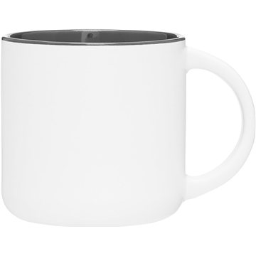 14 oz Minolo Mug - Matte White - Storm Gray