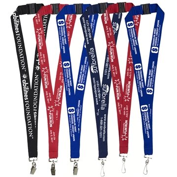 PALMER 1 Silkscreen Lanyard with FREE Breakaway Safety Release - Polyester