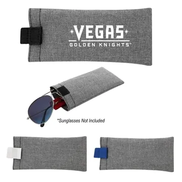 Image of 100 Custom Brighton Heathered Eyeglass Pouch - 600D Polyester