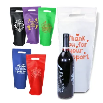 150 Custom Thrifty Single Bottle Wine Bag - Heat Sealed
