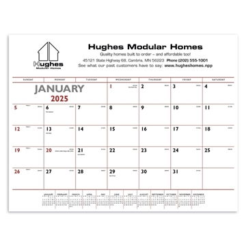Image of 25 Customized Red & Black Desk Pad - Julian Dates