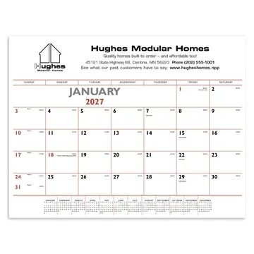 Triumph® Calendars Red & Black Desk Pad - Julian Dates