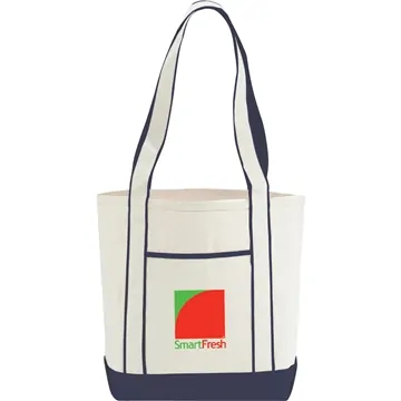 Image of 60 Customized Topsail 10oz Cotton Canvas Boat Tote - Front Pocket