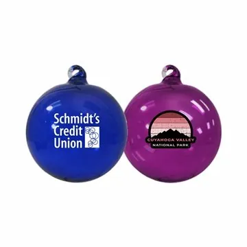 Image of 100 Customized 3" Hand Blown Glass Ornament - Gift Boxed