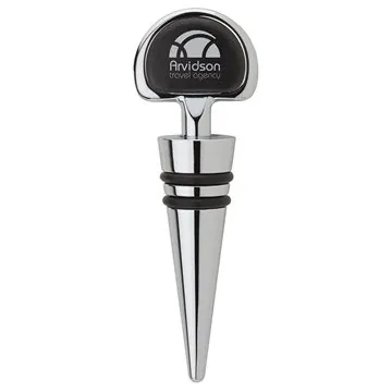 Image of 50 Customized Basilia Bottle Stopper - Metal & Leatherette