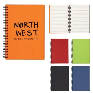 Image of 100 Custom Rubbery Spiral Notebook - PVC Cover