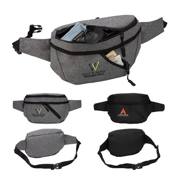 Image of 50 Promotional Ontario Two-Pocket Crossbody Waist Bag - Adjustable ...