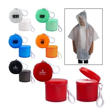 Travel Rain Poncho - Pill Case Container