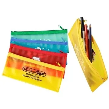 Image of 250 Promotional The School Mate Pen & Pencil Case - Translucent ...