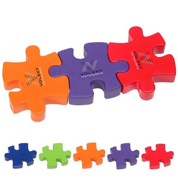 Image of 50 Custom 3-Piece Connecting Puzzle Set - Stress Reliever