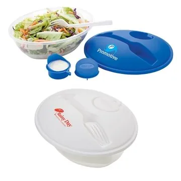 Image of 50 Customized Sullivan Salad Bowl Set - Dressing Container