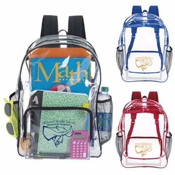 Clear Backpack - Mesh Pockets