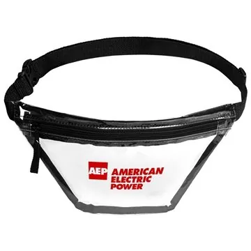 Image of 150 Custom Clear PVC Fanny Pack - Security Friendly & Adjustable