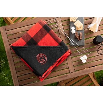 Buffalo Plaid Ultra Plush Throw Blanket - Coral Fleece & Oversized