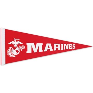 12 x 30 Colored Felt Pennant - With 1 sewn Strip
