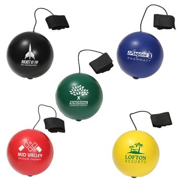 Image of 150 Custom Round Ball Stress Reliever Yo-Yo Bungee - Polyurethane