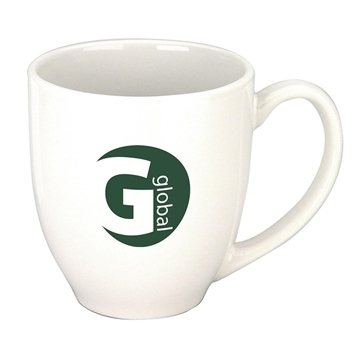 15 oz White Ceramic Coffee Mug