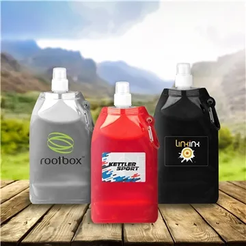 Image of 150 Promotional Metro Collapsible Water Bottle - Dishwasher Safe & ...