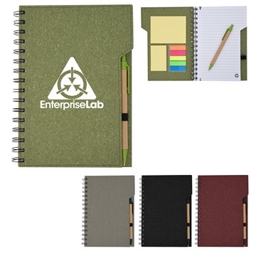 Image of 25 Customized Inspire Spiral Notebook - Sticky Notes & Recycled