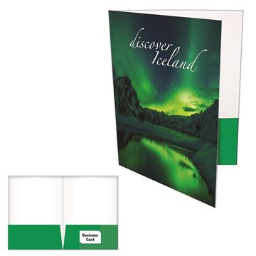 Image of 100 Customized 2 Glued Pocket Folder with Slit on Right Side - ...