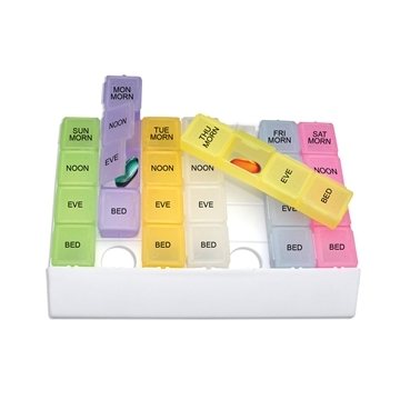 Rainbow 24/7 Medicine Tray Organizer