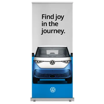 Image of 1 Custom IMPORT 33.5" Retractable Banner - Aluminum & Portable