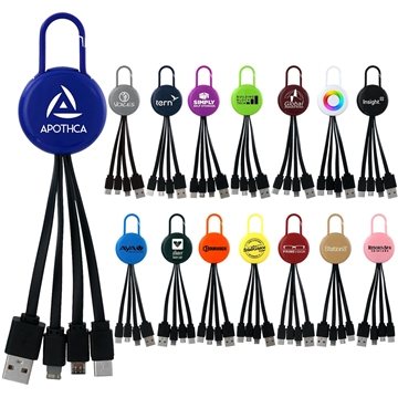Colorful Clip 3 in 1 Charging Cable - Multi-Device Compatible