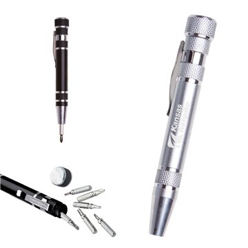 Aluminum Pen-Style Tool Kit - 8 Piece & Magnetic