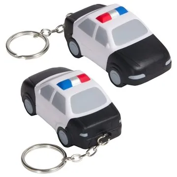 Image of 150 Promotional Police Car Key Chain Black White - Stress Reliever ...