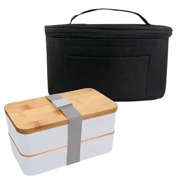 Image of 25 Customized Stackable Bento Box With Insulated Carrying Case