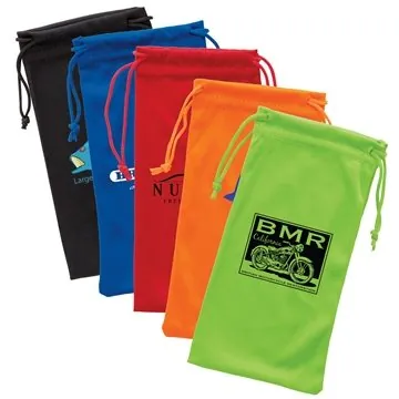 Image of 300 Promotional Vanda Microfiber Drawstring Pouch - Scratch ...