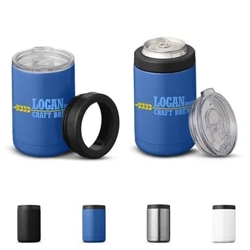 Image of 50 Promotional 12oz 2in1 Can Cooler Tumbler - Stainless Steel & ...