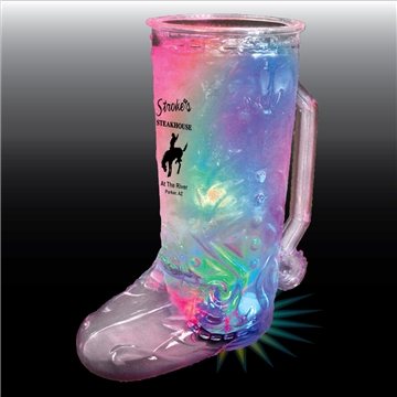 20 oz 3-Light Cowboy Boot Mug - LED Effects & BPA Free