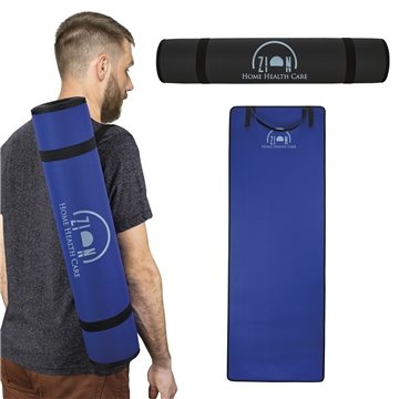 Yoga Mat with Shoulder Strap - 6mm Thick