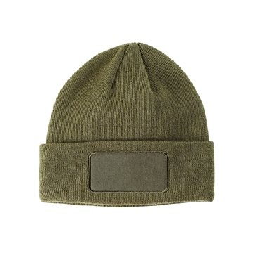 Big Accessories Patch Beanie - Acrylic & Double Layer