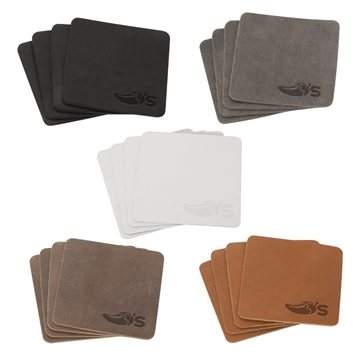 Tanner Coaster Set (4) - USA Made & Genuine Leather