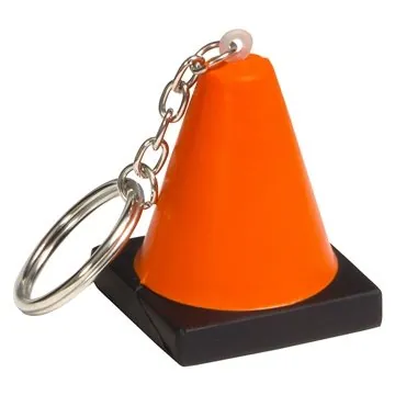 Image of 150 Promotional Construction Cone Key Chain Orange - Stress ...
