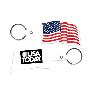 Image of 250 Customized U.S. Flag Flexible Key Tag