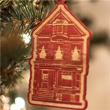 Image of 50 Custom Wood Ornaments: 4" W x 4" H - Birchwood & Eco-friendly