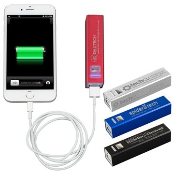 IN CHARGE ALLOY UL Listed Aluminium 2200 mAh Lithium Ion Portable Power Bank Charger - UL Listed & LED Indicator