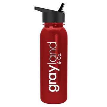 Image of 100 Customized Terrain - 24 oz Metalike Bottle with Flip Straw lid ...