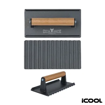 iCOOL® Kodiak Rectangular Cast Iron Meat Press