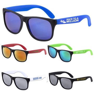 NEWPORT TINR Colored Mirror Tint Lens Sunglasses with Mattte Frame - UV Protection & FDA Registered