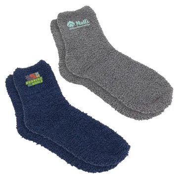 100 Promotional BeWell Cozy Comfort Socks - Coral Fleece & Machine ...