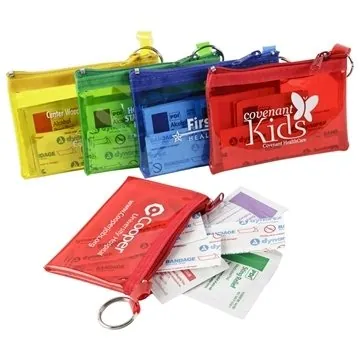 Image of 100 Promotional Sun Care First Aid Kit - See-Through Vinyl