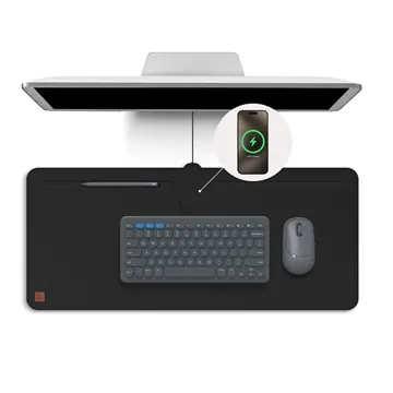 Zagg Desk Mat with Wireless Charging - Non-Curl & Pen Storage