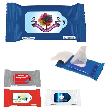 Image of 250 Customized Wet Wipe Packet - Citrus Scent & FDA Compliant