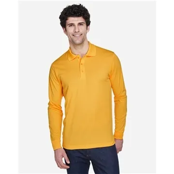 Image of 12 Custom CORE365 Men's Pinnacle Performance Long-Sleeve Pique ...