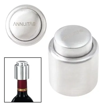 Image of 100 Custom Stainless Steel Vacuum Wine Stopper - Airtight
