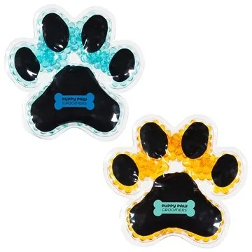 Image of 100 Customized Puppy Paw Aqua Pearls Hot Cold Pack - Reusable & ...